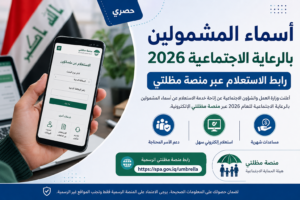 أسماء المشمولين بالرعاية الاجتماعية 2026